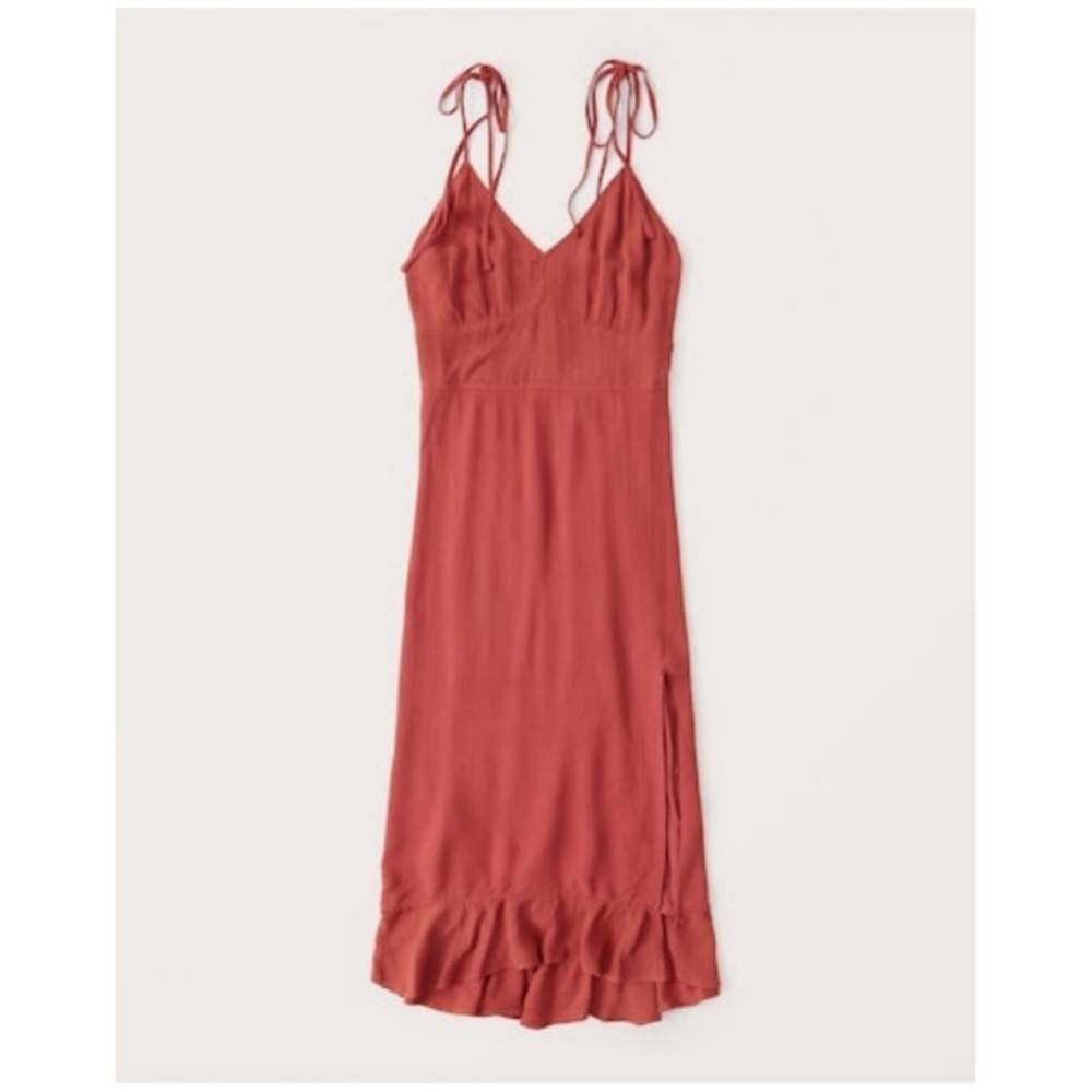Abercrombie Tie-Strap Midi Dress